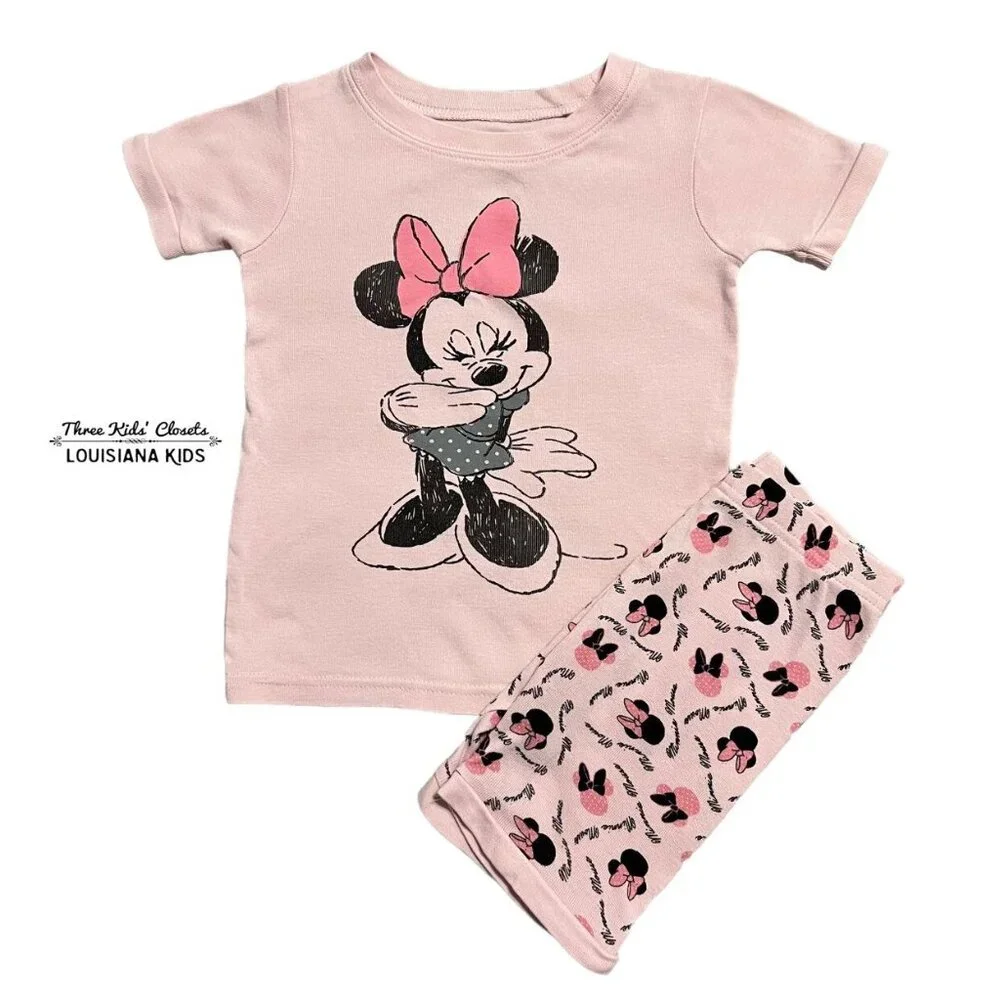 Old Navy + Disney 3T Pink Minnie Mouse Short Pajamas